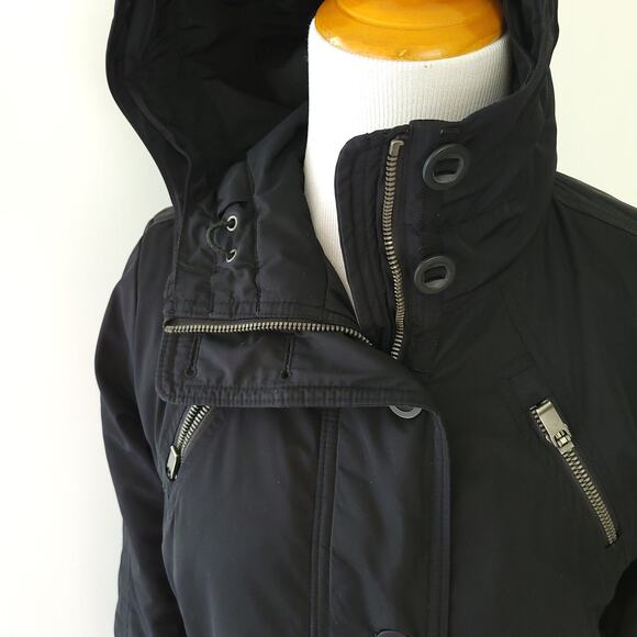 Athleta Primaloft Peak Parka Black Hooded Zippered Pockets Women XXS - Picture 5 of 15